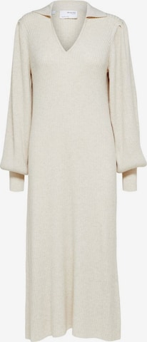 SELECTED FEMME Gebreide jurk in Beige: voorkant