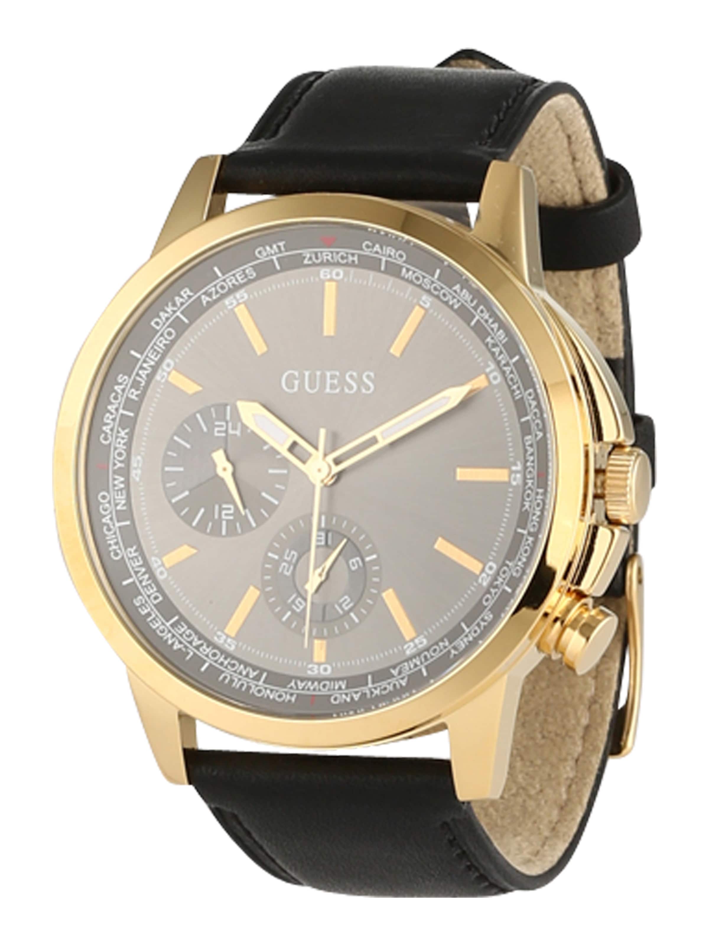GUESS Uhr in Schwarz: Vorderseite