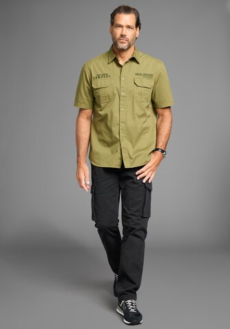 Man's World Regular fit Button Up Shirt in Green