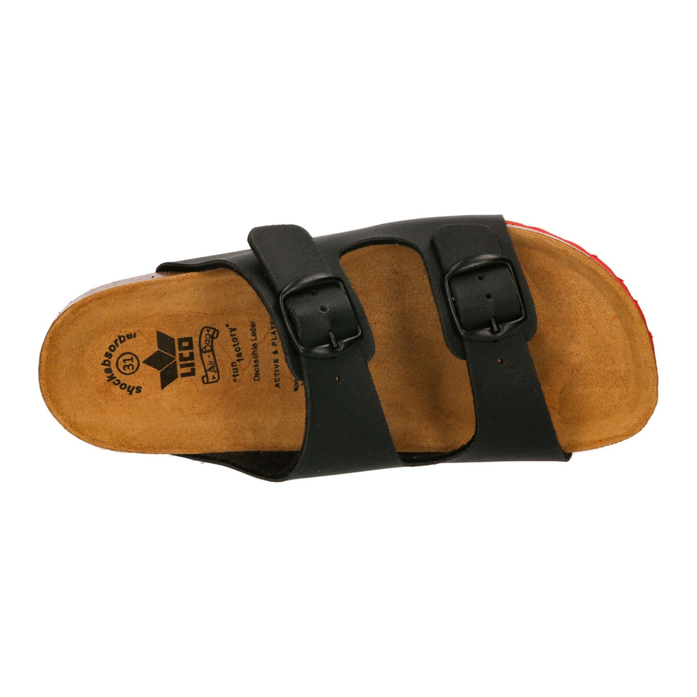 LICO Sandals 'Bioline' in Black