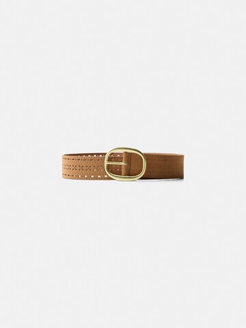 Ceinture Bershka en marron : devant