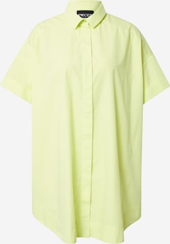 Camicia da donna 'Allu' di PIECES in giallo: frontale