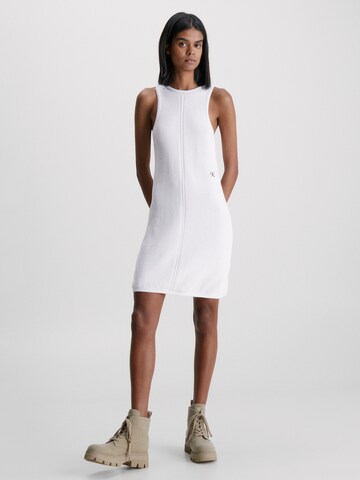 Calvin Klein Jeans Gebreide jurk in Wit