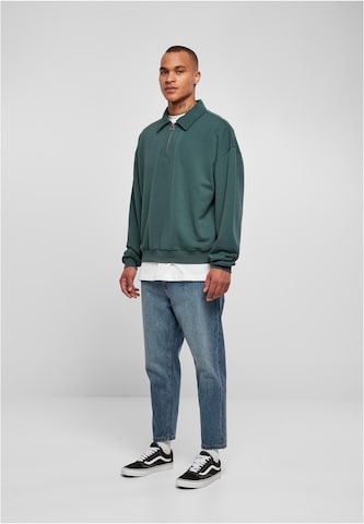 Urban Classics Sweatshirt 'Collar Crew' in Green