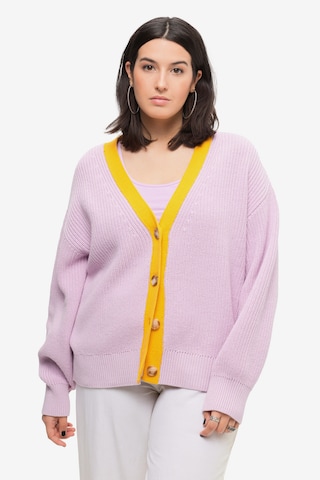 Studio Untold Knit Cardigan in Purple: front