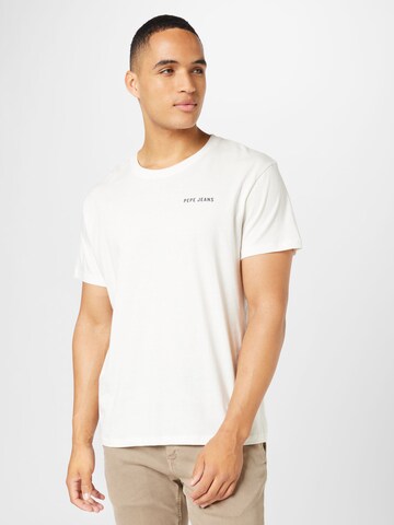 Pepe Jeans - Camiseta 'RAKEE' en blanco: frente