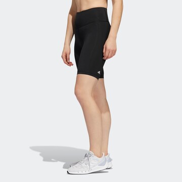 ADIDAS SPORTSWEARSkinny Sportske hlače 'Optime Bike' - crna boja