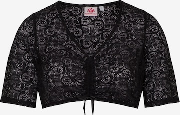 Blouse folklorique 'Duft' SPIETH & WENSKY en noir : devant