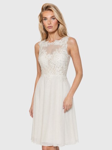 APART Cocktail Dress in Beige: front
