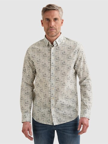 VANGUARD Regular fit Overhemd 'Shirt in poplin with stretch and allover print' in Wit: voorkant