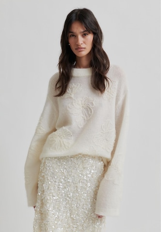 Pull-over 'Bellarose' SECOND FEMALE en blanc : devant