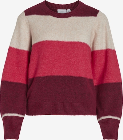 VILA Sweater 'Ellie' in mottled beige / Pink / Wine red, Item view