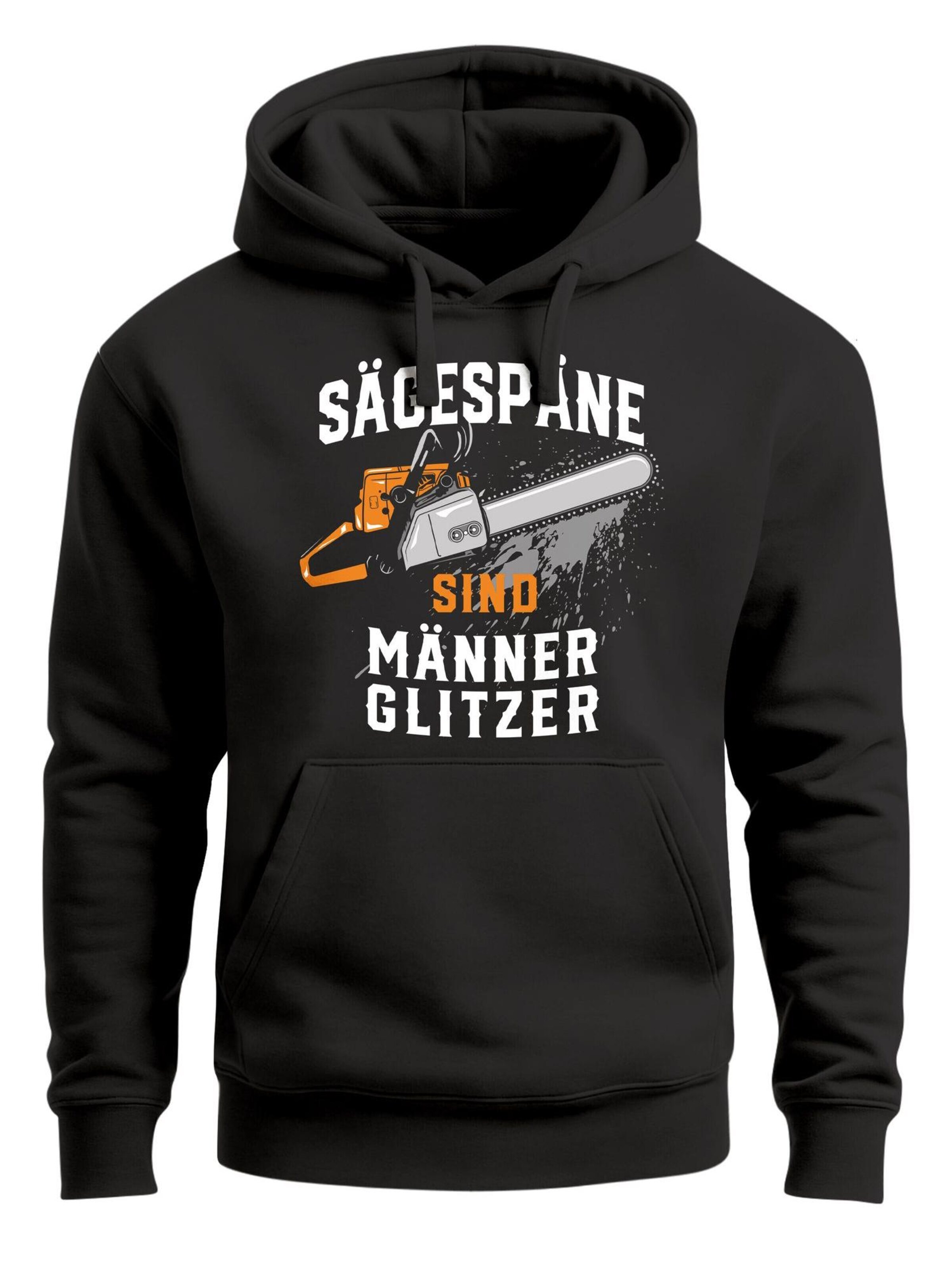Neverless Sweatshirt 'Männerglitzer' in Black: front
