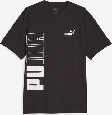 T-Shirt fonctionnel 'POWER' PUMA en noir : devant