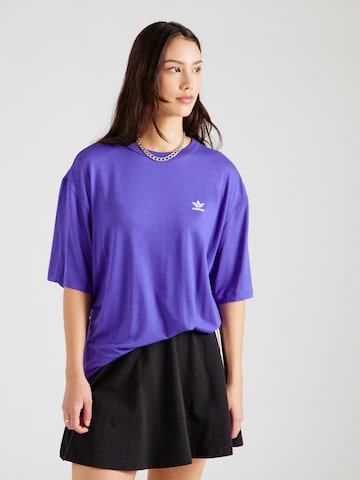 ADIDAS ORIGINALS - Camisa oversized 'TREFOIL' em roxo: frente