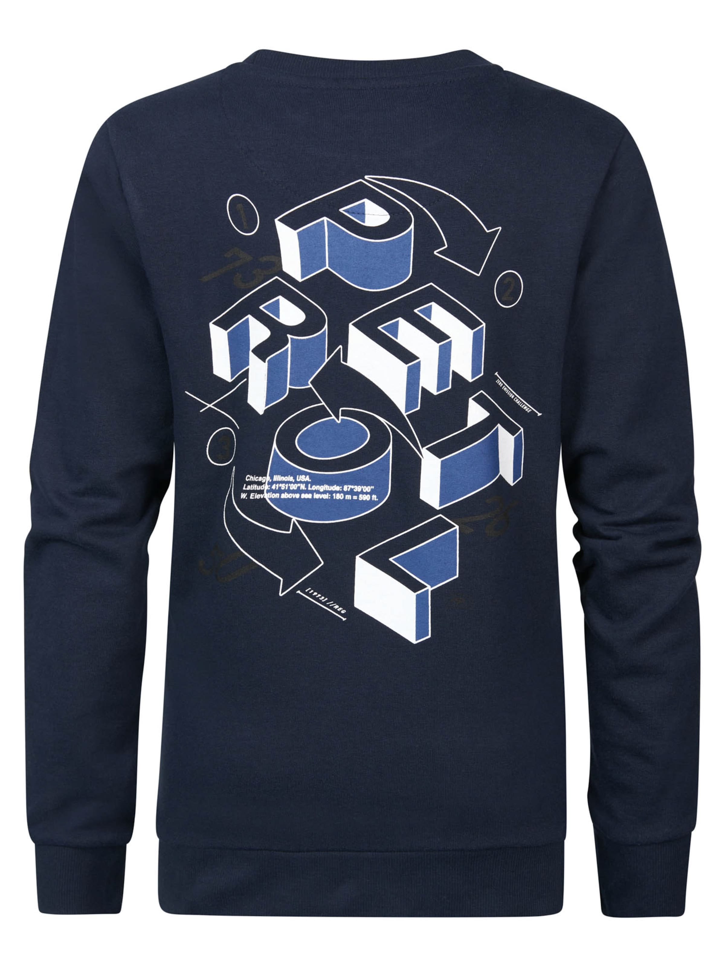 Petrol Industries Sweatshirt 'Elmhurst' in Blauw