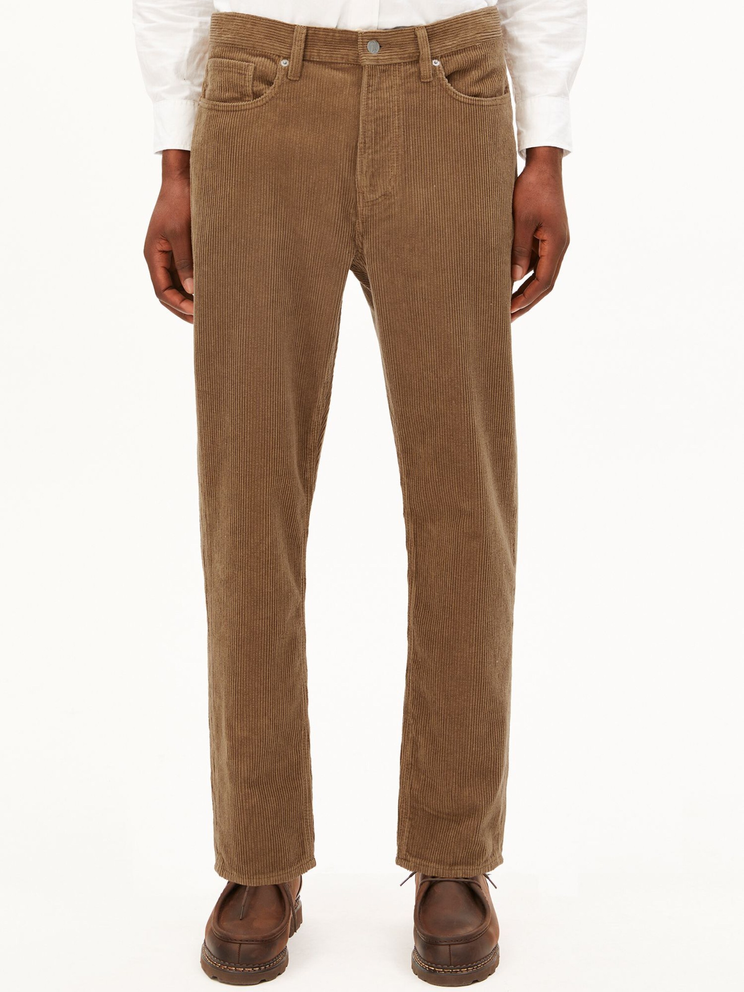 ARMEDANGELS Loosefit Broek in Bruin: voorkant
