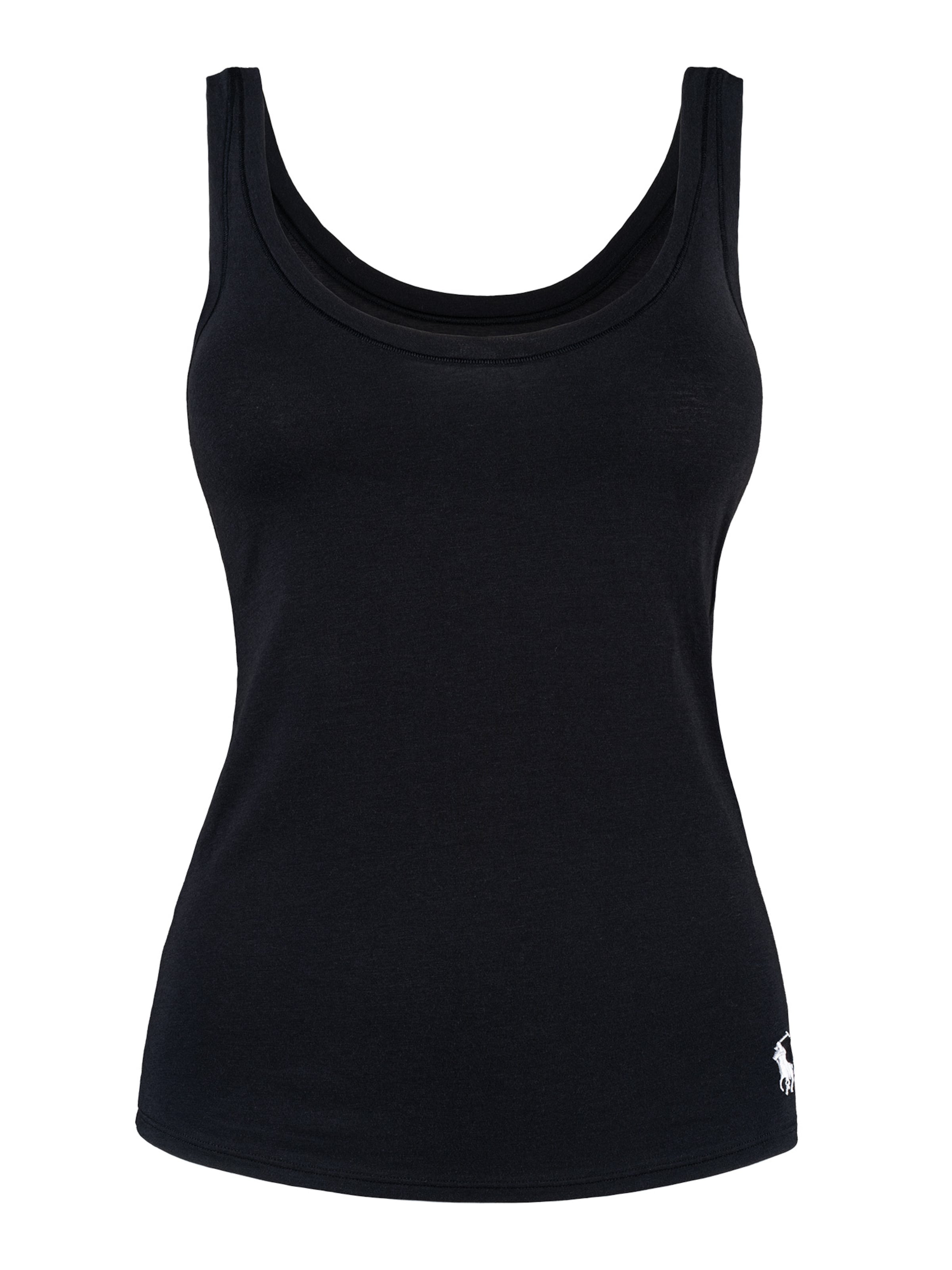 Polo Ralph Lauren Haut ' Club Cotton ' en noir, Vue avec produit