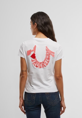 True Religion Тениска в бяло: отпред