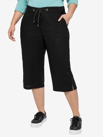 SHEEGO Regular Pants in Black: front