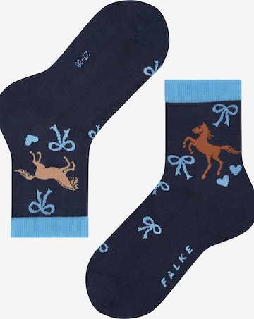 FALKE Socks 'Western Horses' in Blue: front