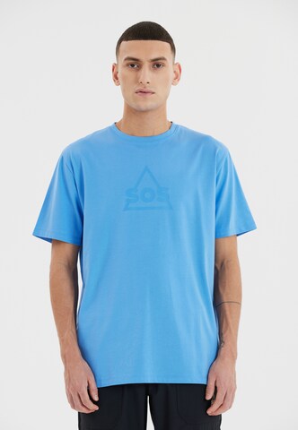 SOS Shirt in Blau: Vorderseite