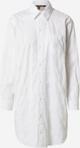 Lauren Ralph Lauren Noční košilka 'JACQUARD' – bílá: přední strana