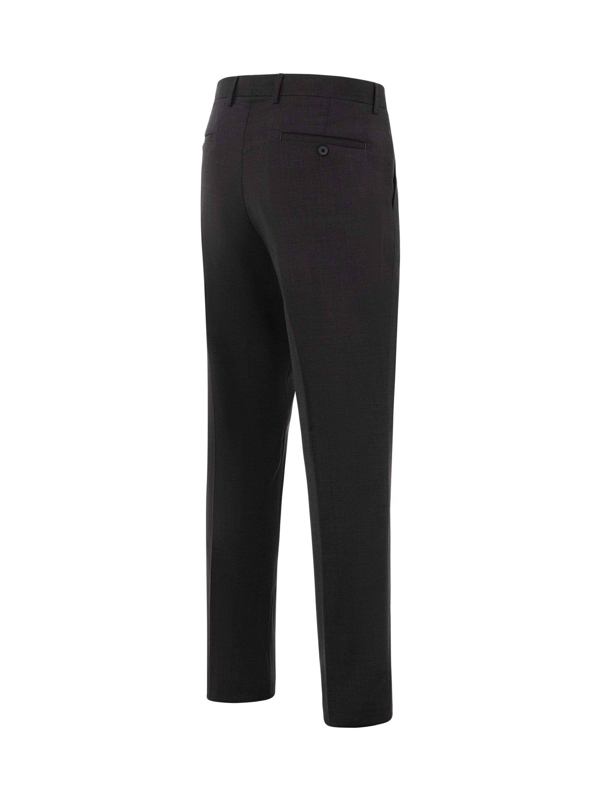 Thomas Goodwin Slimfit Bügelfaltenhose in Schwarz