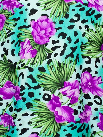 King Kameha Schal 'Leopard Flowers' in Blau