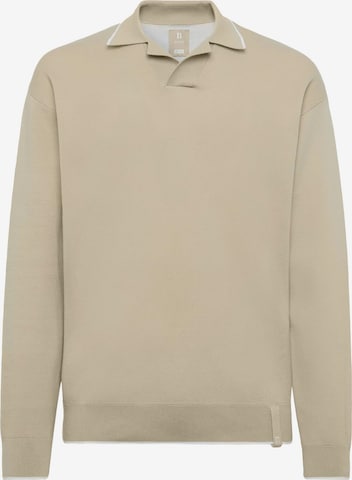 Sweat-shirt Boggi Milano en beige : devant