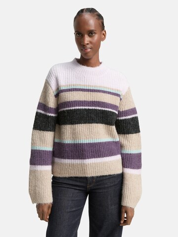 TOM TAILOR DENIM Trui in Beige: voorkant