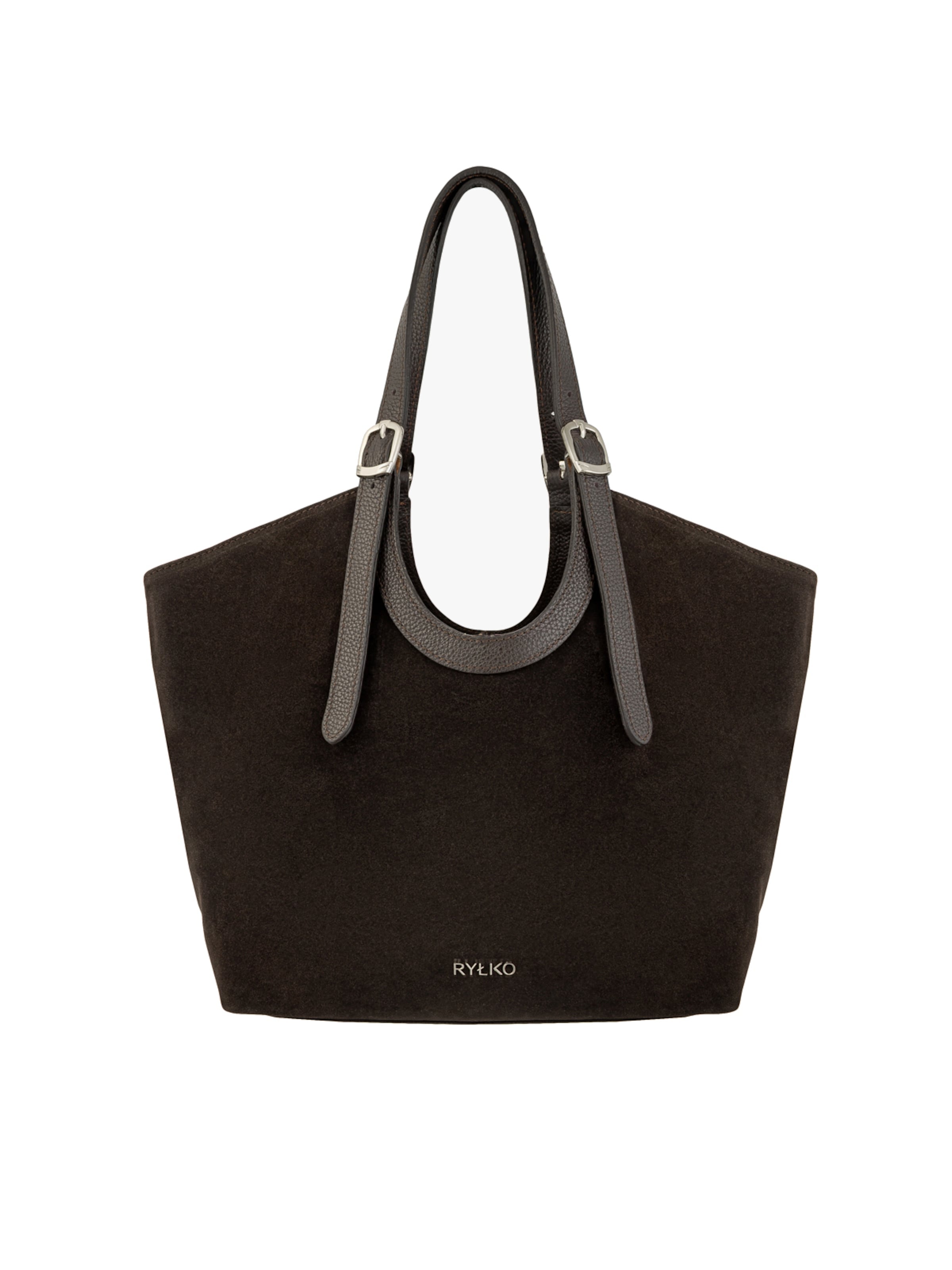 RYŁKO Shopper i brun: forside