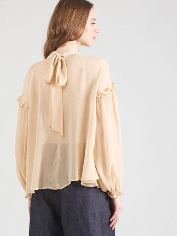 TOPSHOP Blus 'Georgette' i beige