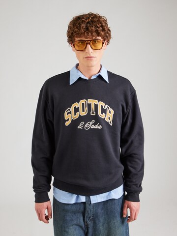 SCOTCH & SODA Μπλούζα φούτερ σε μαύρο: μπροστά