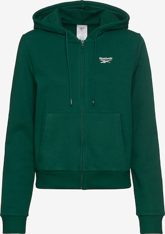 Reebok Zip-Up Hoodie in Green: front