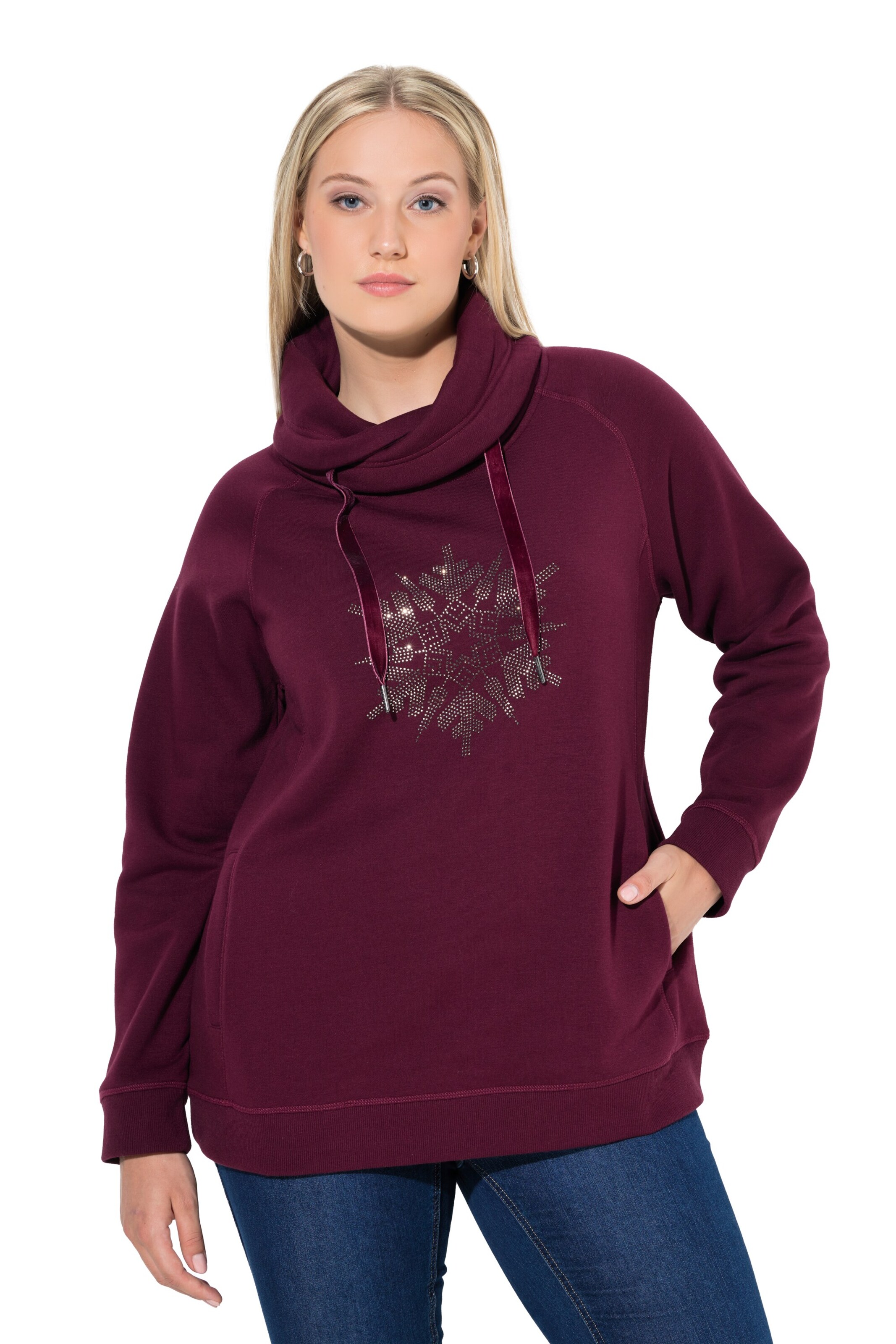 Ulla Popken Sweatshirt in Red: front