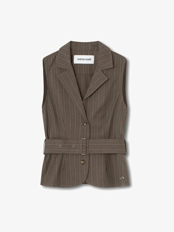 Gilet de costume 'Dua' Résumé en marron : devant