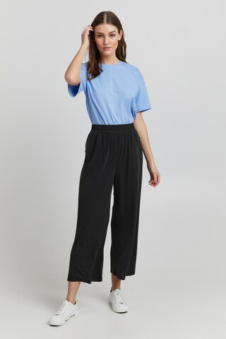 Oxmo Wide leg Broek 'Bryndis' in Zwart