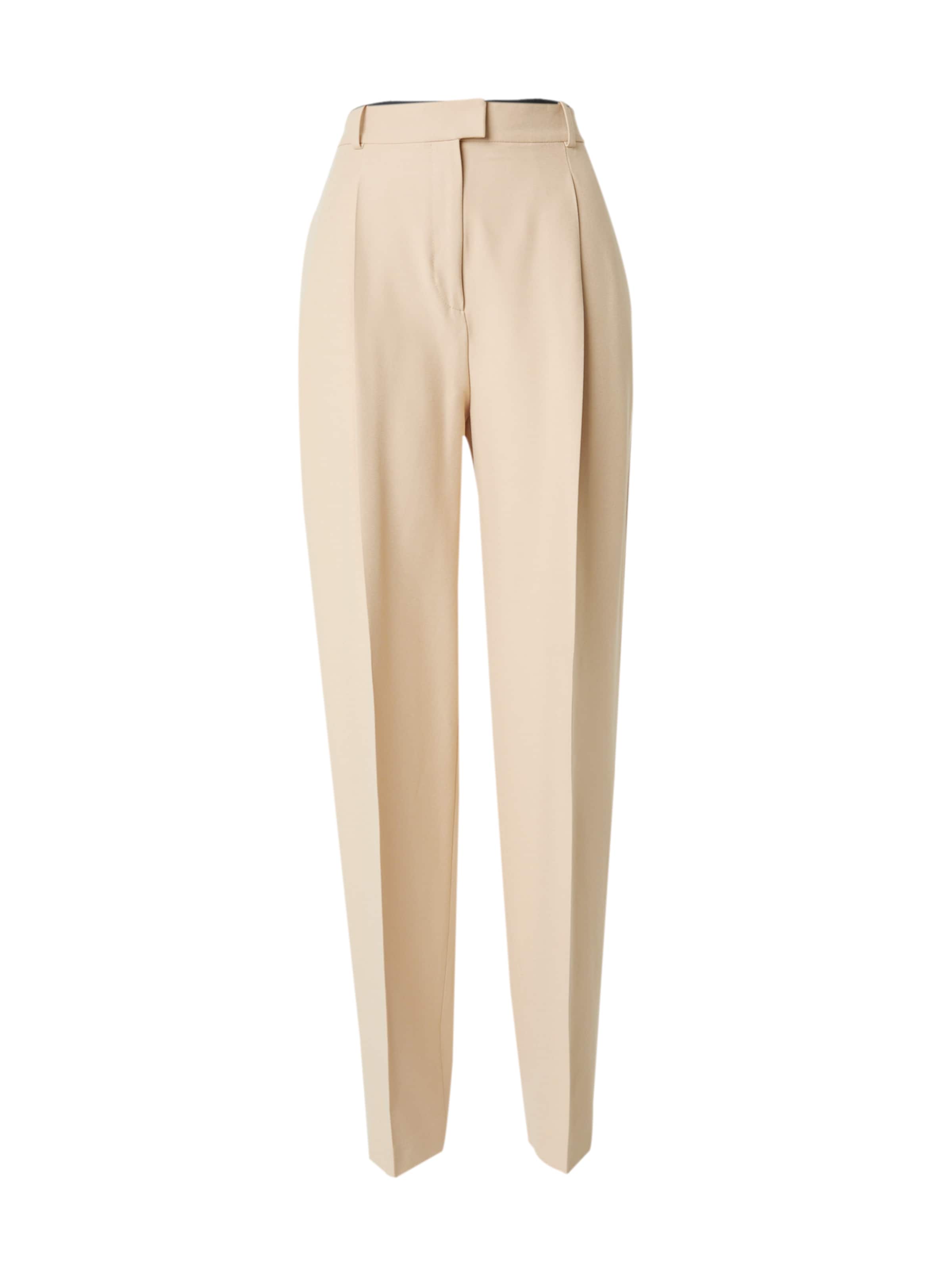 HUGO Normální Kalhoty se sklady v pase 'Hasabu' – béžová: přední strana