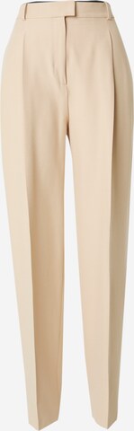 HUGO - regular Pantalón plisado 'Hasabu' en beige: frente