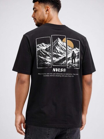 Neverless Shirt 'Mountain Wanderer' in Black