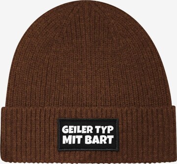 Youth Designz Beanie 'Geiler Typ mit Bart' in Brown: front