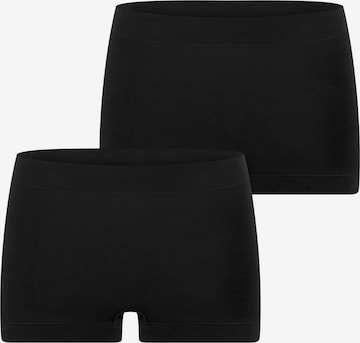 SCHIESSER Shorts ' Unique Cotton ' in Schwarz: Vorderseite