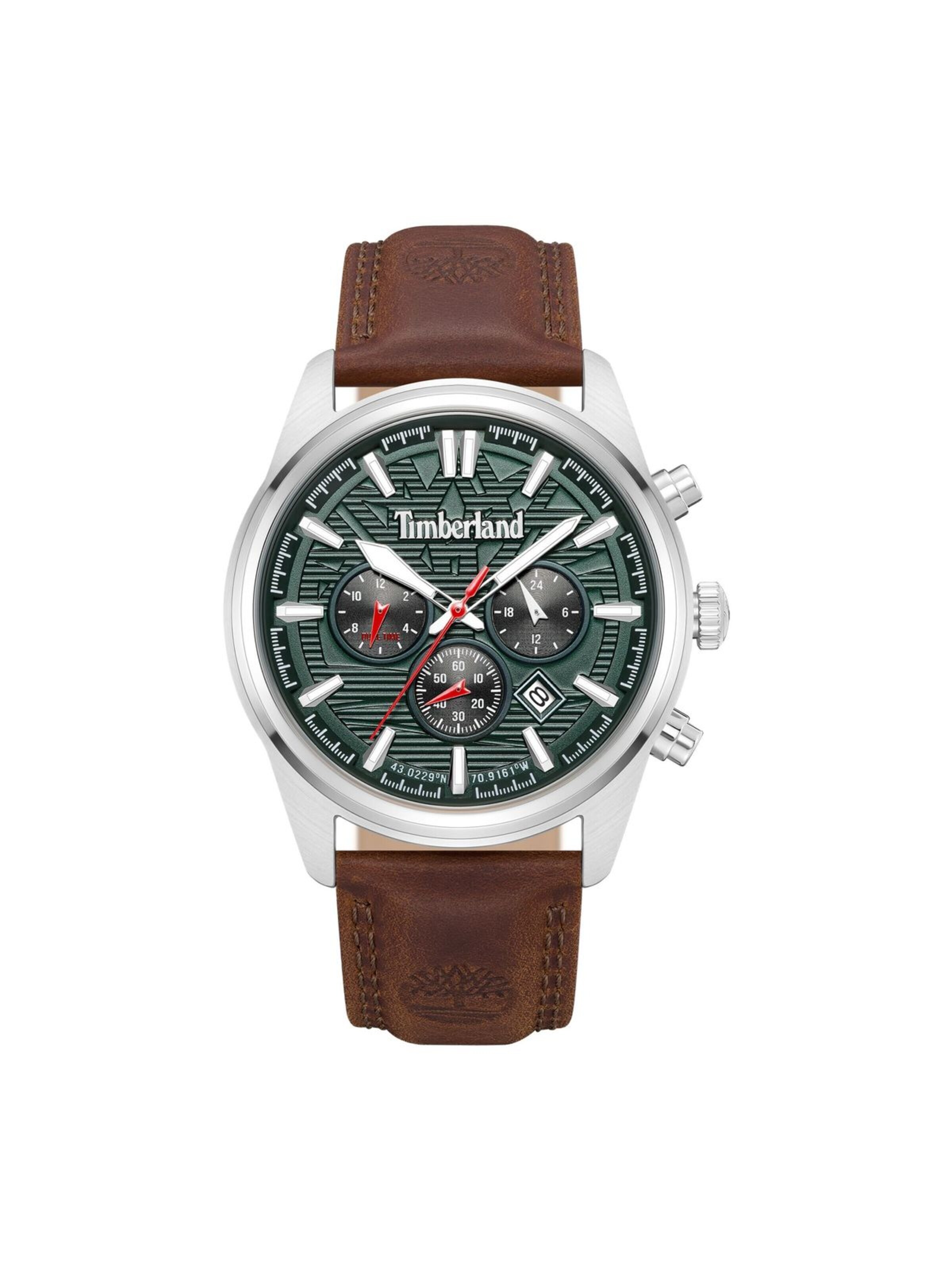 TIMBERLAND Analoog horloge 'Duo-time watch Bridge - Extension' in Bruin: voorkant