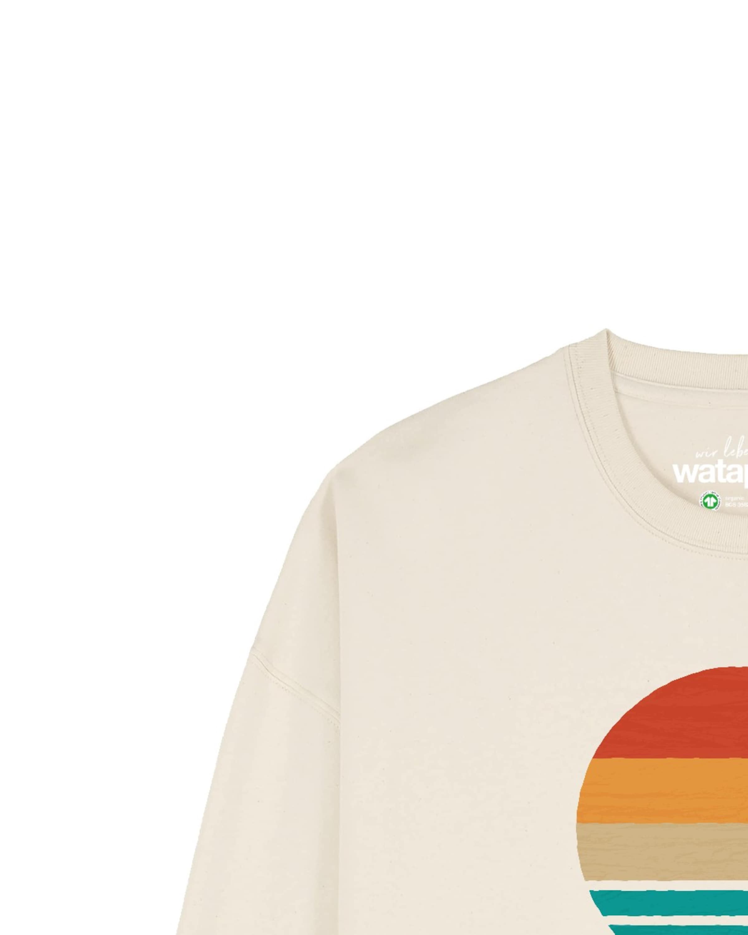 Watapparel Sweatshirt 'Sunset Ocean ' in Weiß