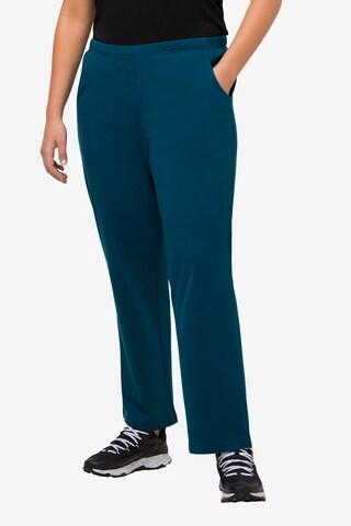 Ulla Popken Regular Broek in Blauw: voorkant