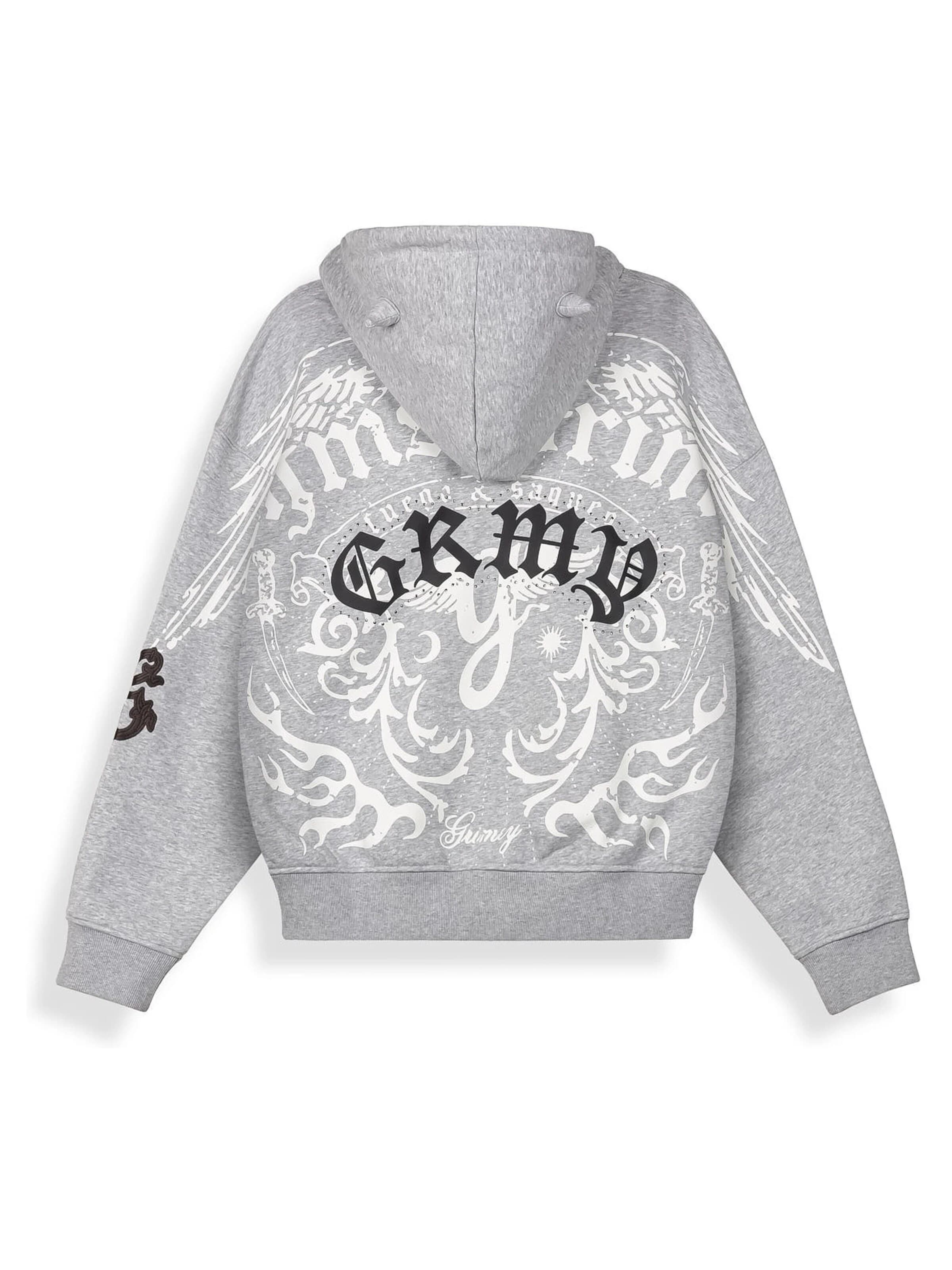 Grimey - Sudadera con cremallera en gris