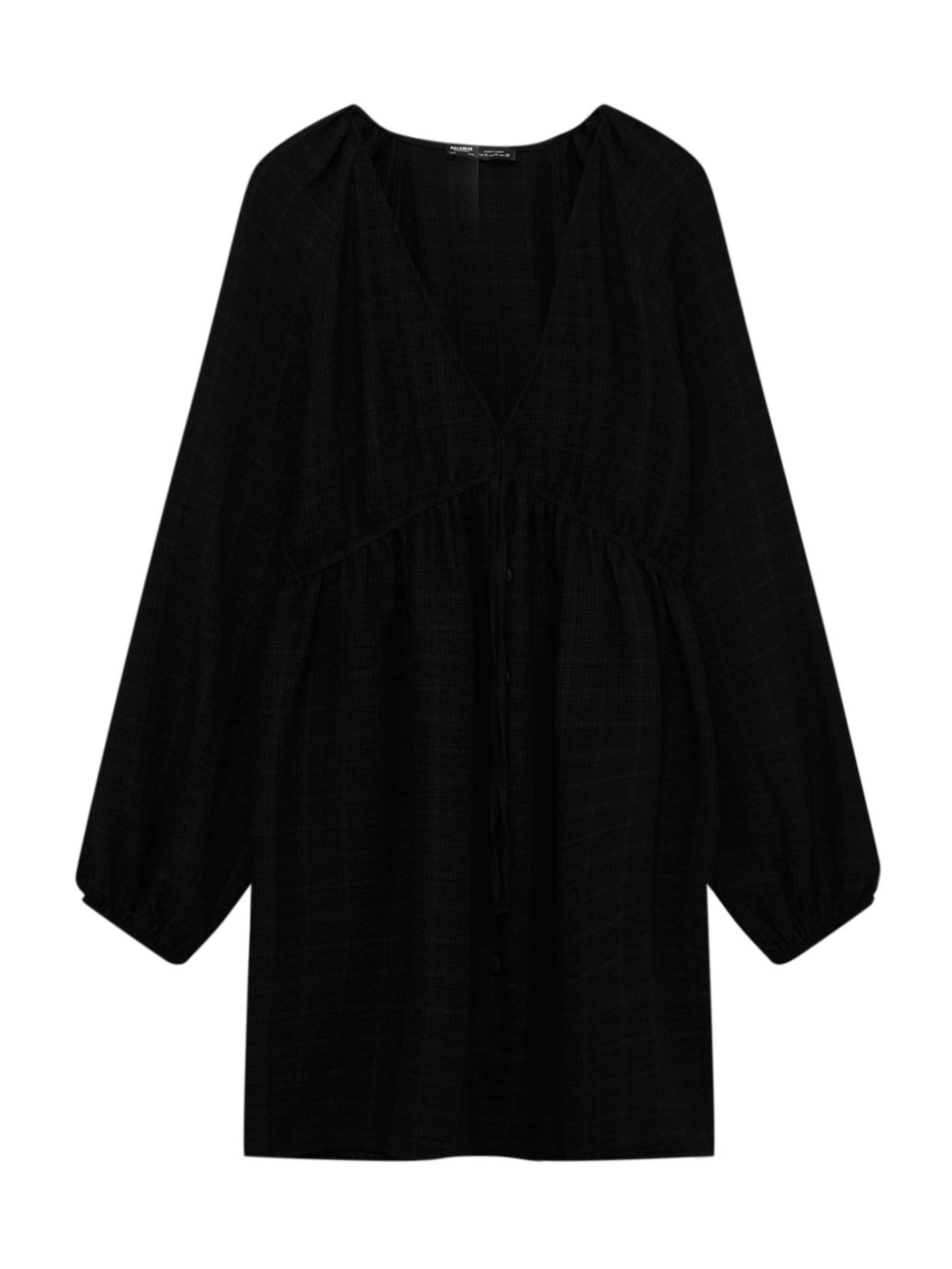 Pull&Bear Kleid in Schwarz: Vorderseite