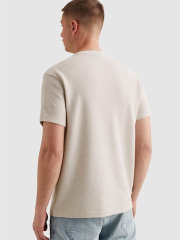 PME Legend Paita 'T-shirt with two-tone stripe pattern and texture' värissä beige