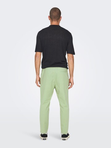 Regular Pantaloni 'Linus' de la Only & Sons pe verde
